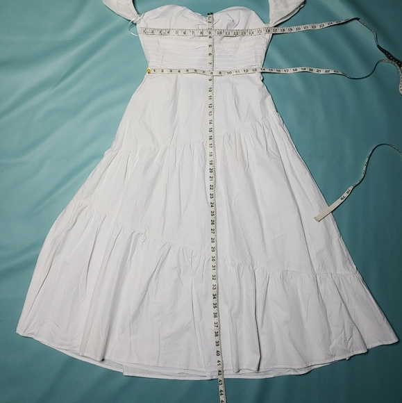 HELLO MOLLY Seaside Picnic Midi White Dress Size 8 - Picture 5 of 12